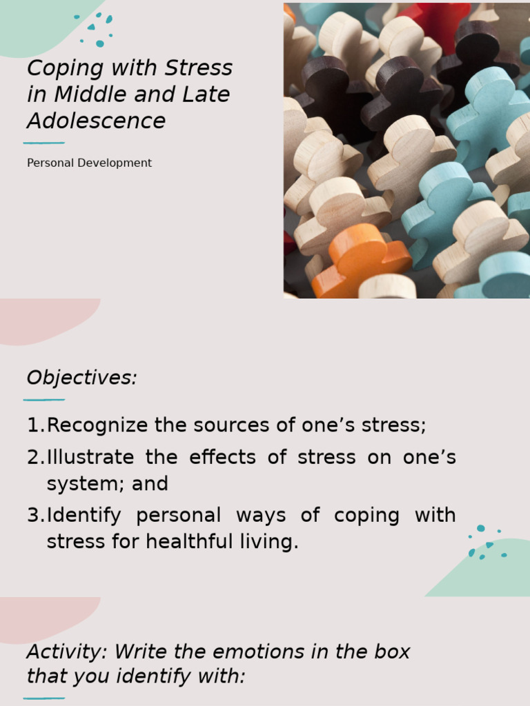 Coping With Stress in Middle and Late Adolescence | PDF
