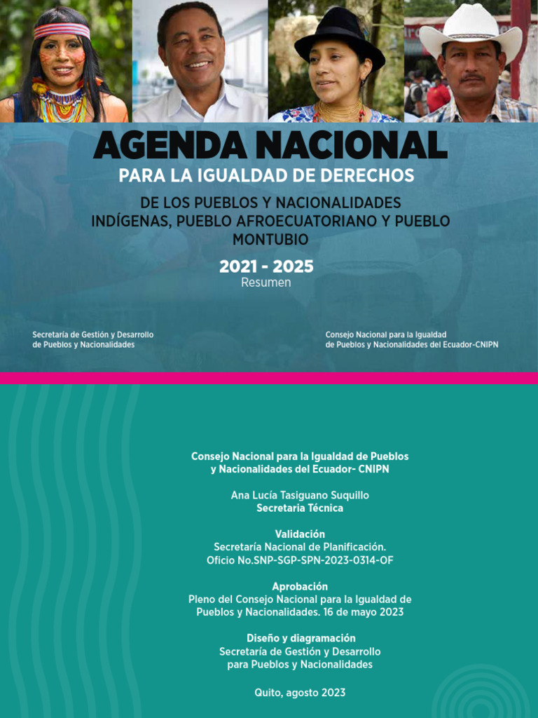 Agenda Nacional para La Igualdad de Derechos de Pueblos y ...