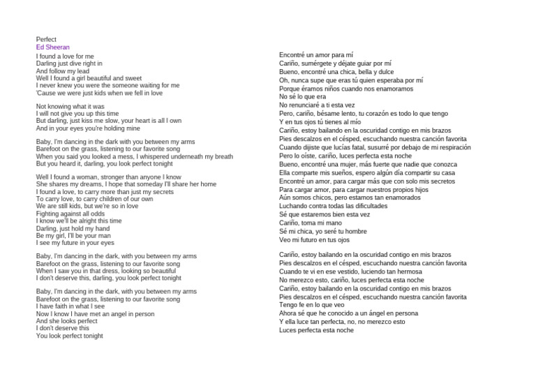 Perfect Song | PDF
