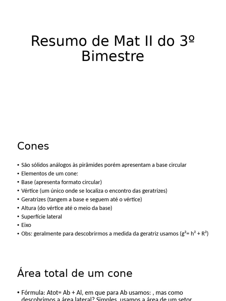Resumo de Mat II Do 3Âº Bimestre | PDF