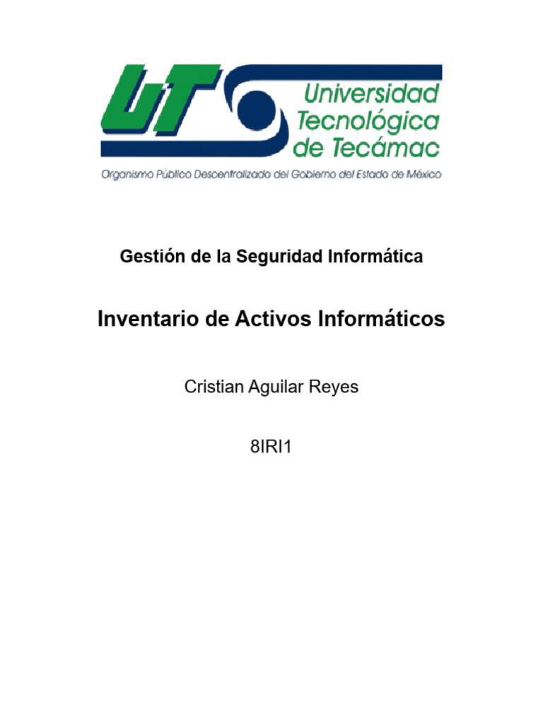 Inventario de Activos Informáticos | PDF