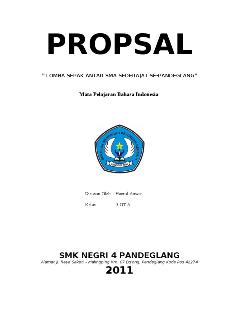 Proposal Lomba Sepak Bola