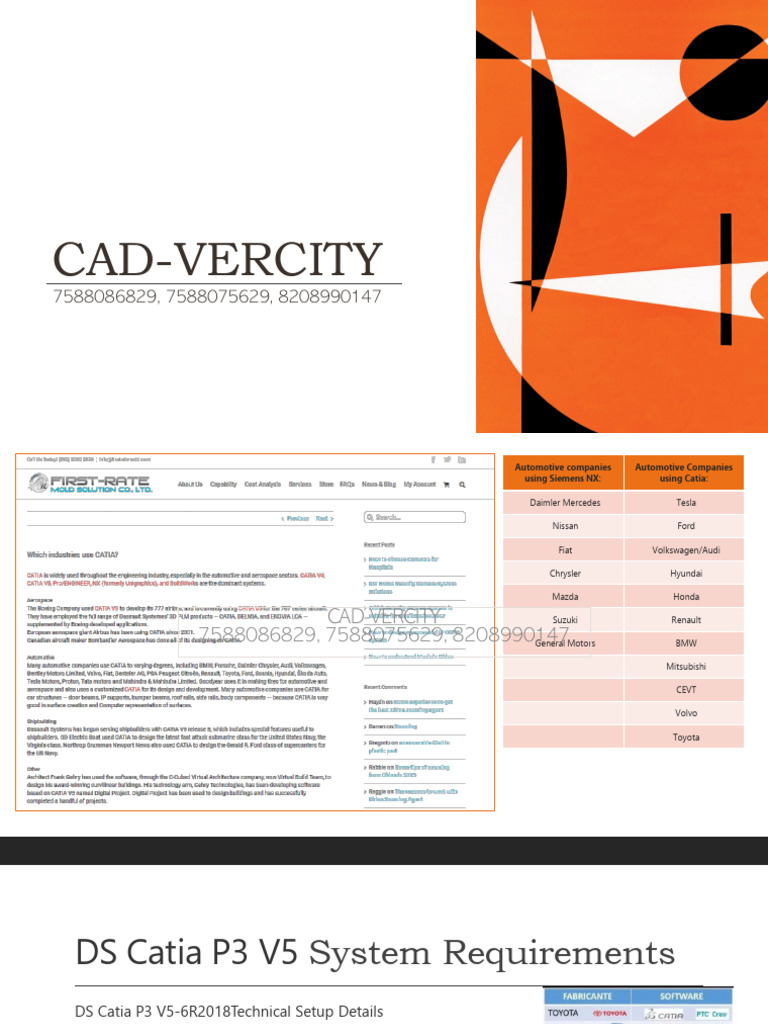 Cad vercity catia installation pdf automotive industry technology