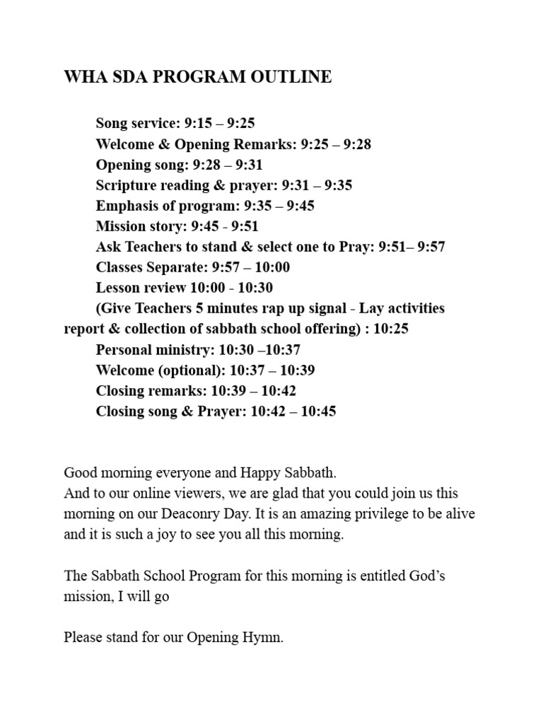 God's Mission: I Will Go Program | PDF | Christian Mission | Jesus