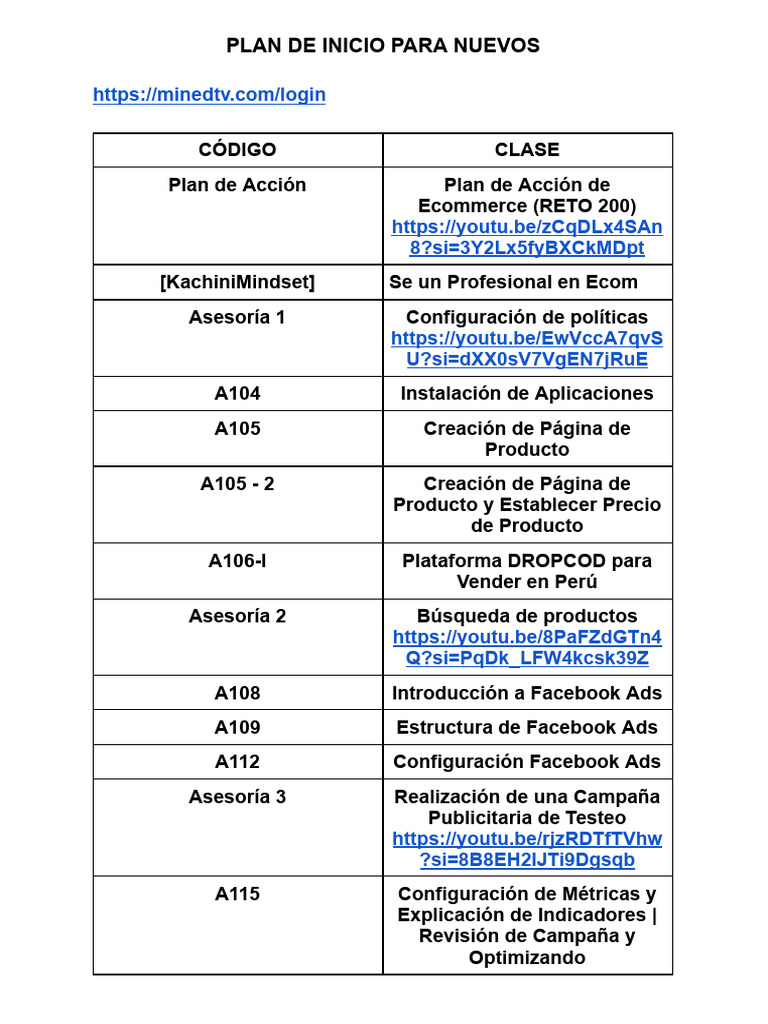 Plan de Ecom | PDF