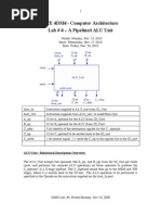 ECE 4DM4 - Computer Architecture Lab # 4 - A Pipelined ALU Unit