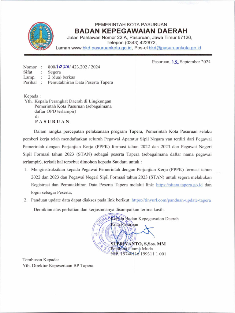 Se registrasi dan peremajaan data tapera peserta baru pdf