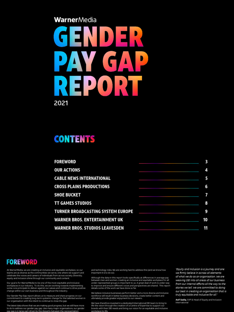 WarnerMedia Gender Pay Gap Report 2021 | PDF