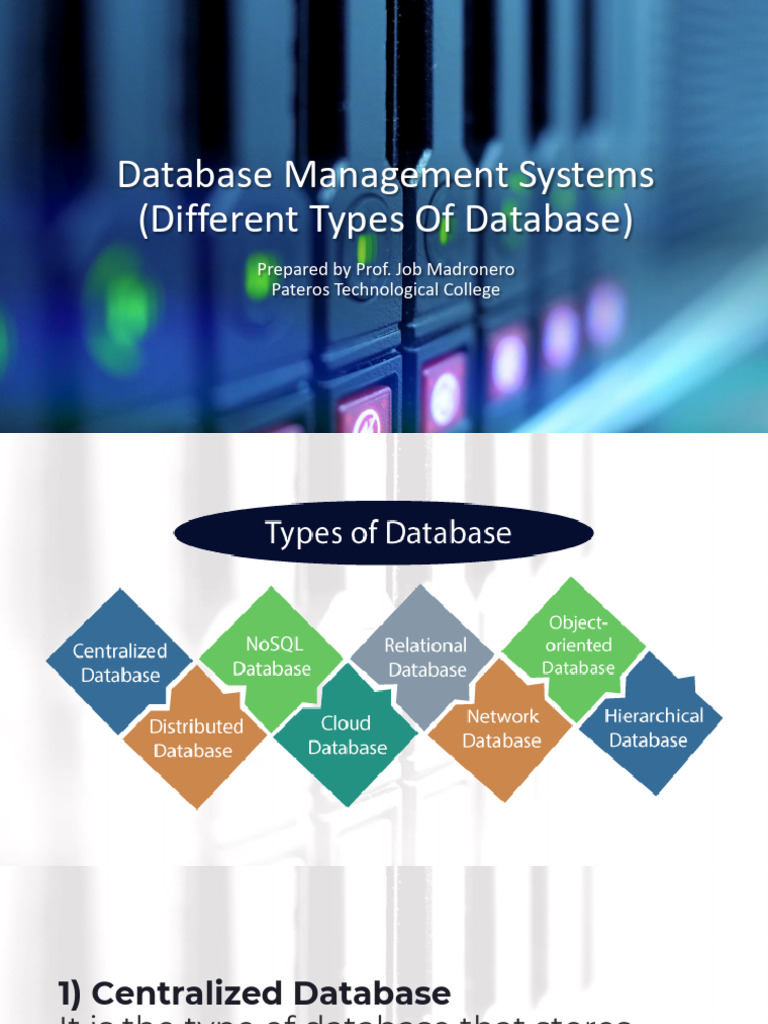 Database Management Systems - Different Types of Database | PDF