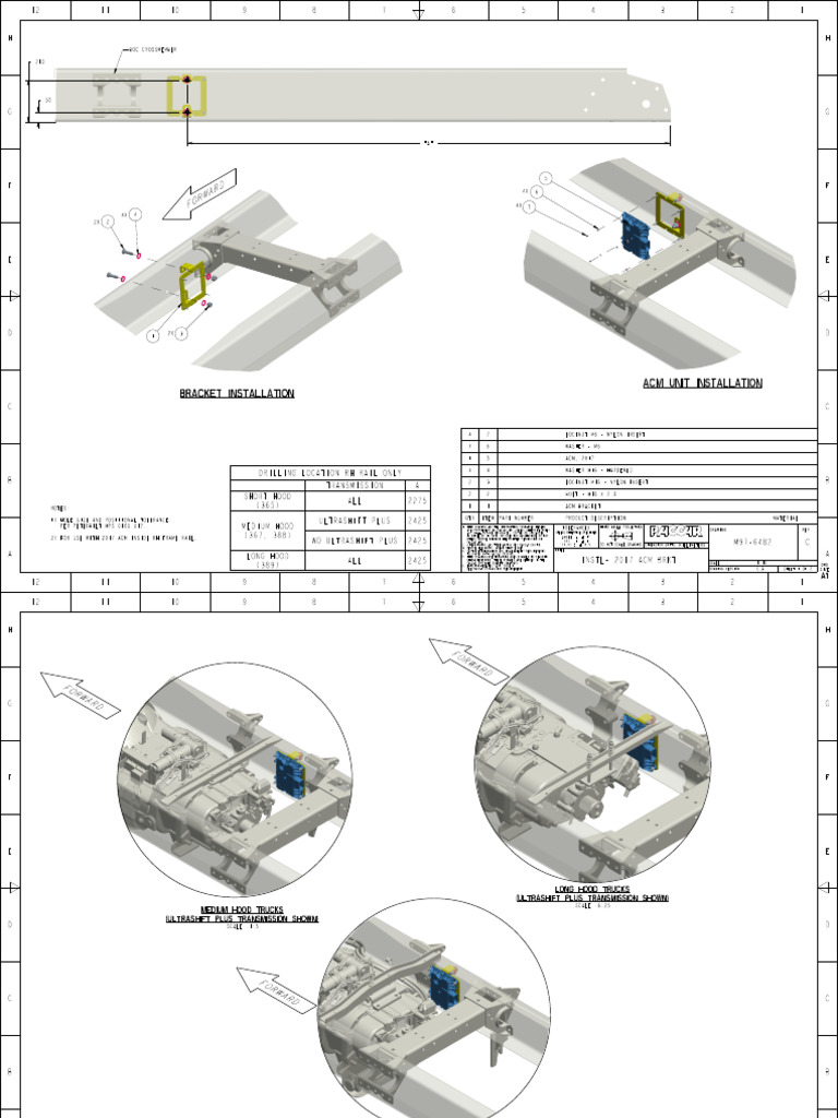 Bracket Installation Acm Unit Installation: Forward | PDF
