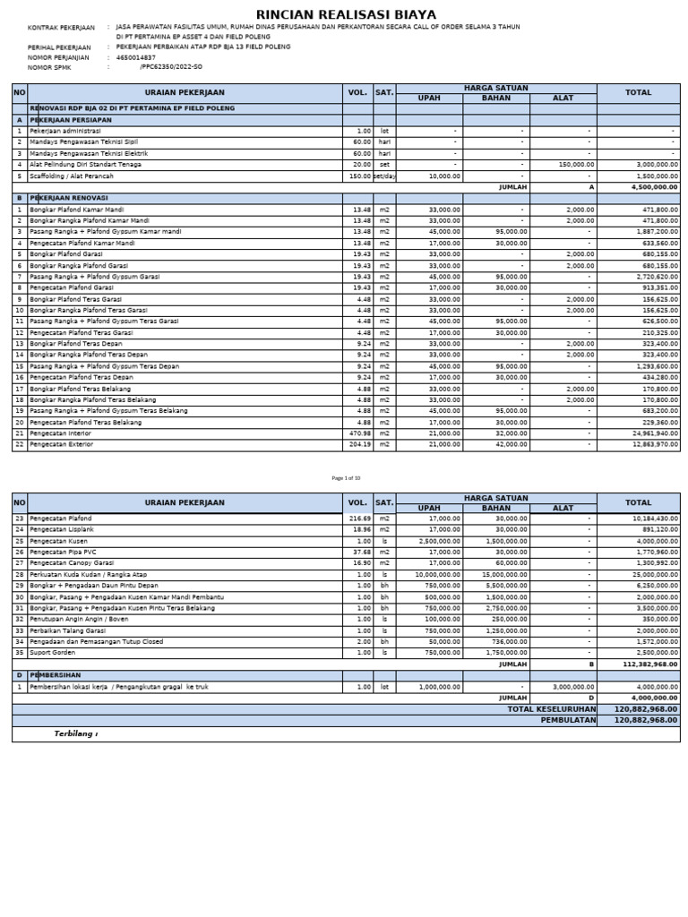 Rab Dan Back Up Bja 13 | PDF