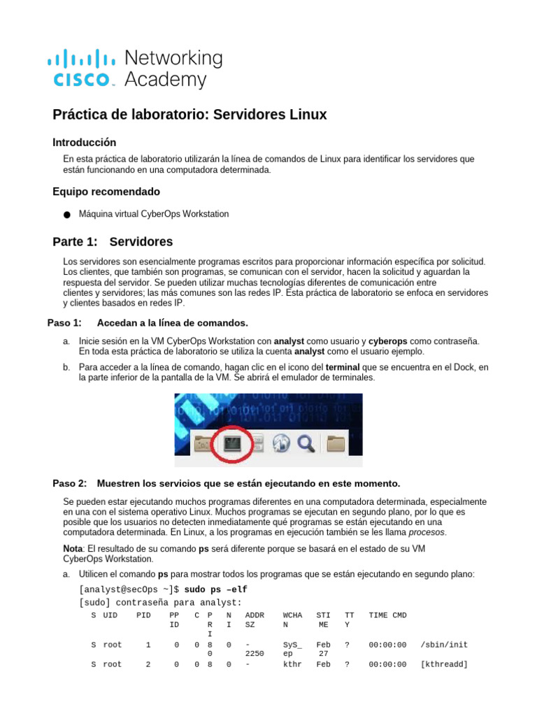 Lab3 Servidores Linux | PDF