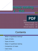 Hypothesis Testing Z - Test