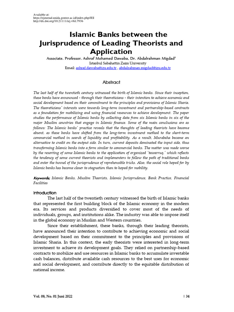 Islamic Banks Between The Jurisprudence | PDF | Islamic Banking And ...