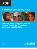 Download Sharpening the equity focus Selected innovations and lessons learned from UNICEF-assisted programmes 2009-2010  by UNICEF SN77239644 doc pdf