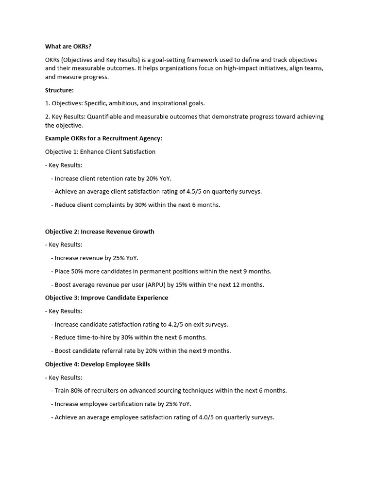 What Are OKRs | PDF
