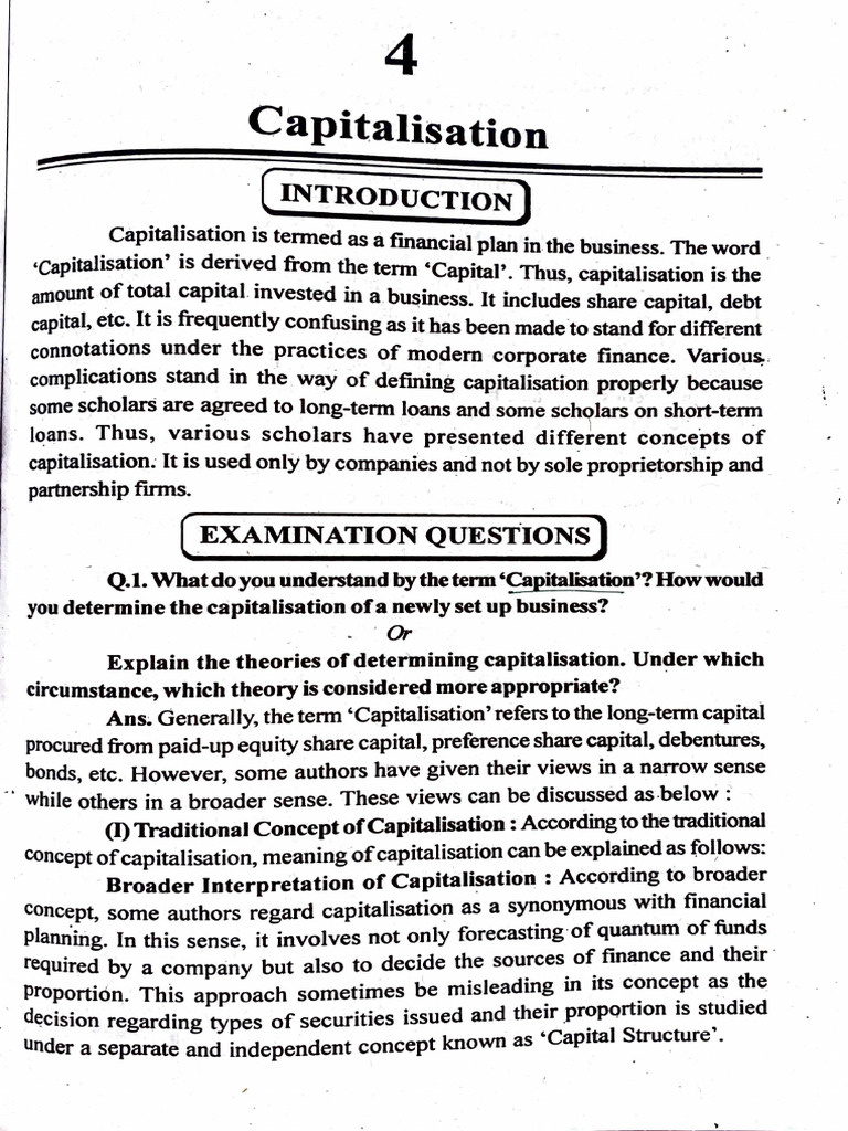 Capitalisation FM-4 2 | PDF