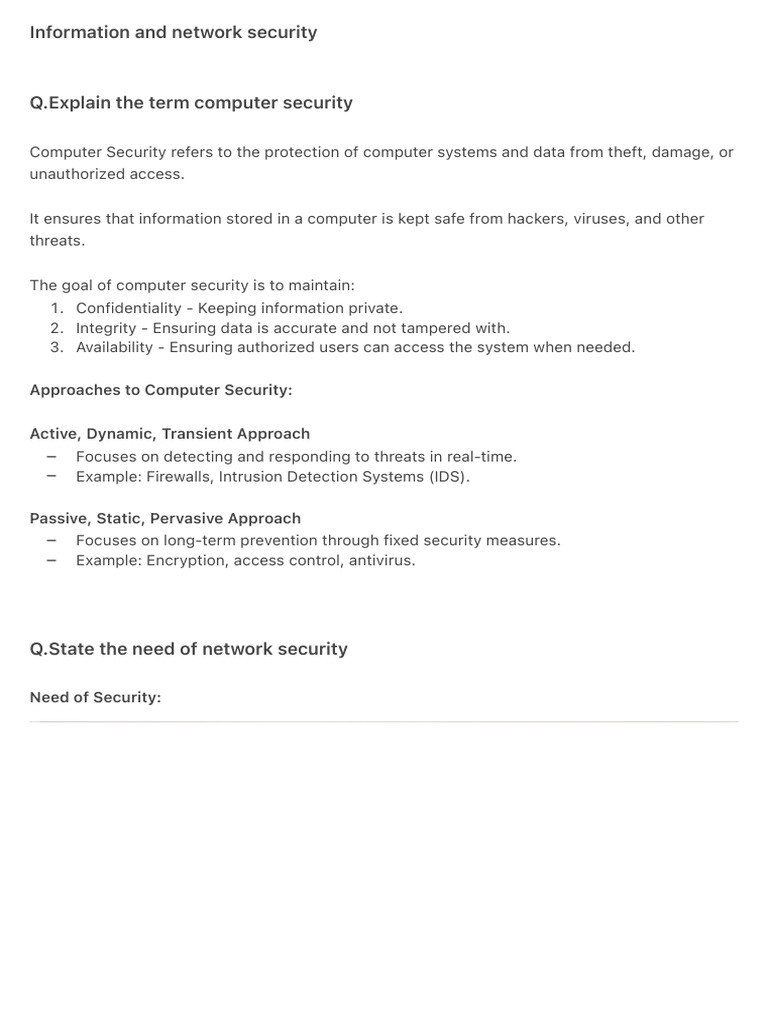 Information and Network Security 11 | PDF