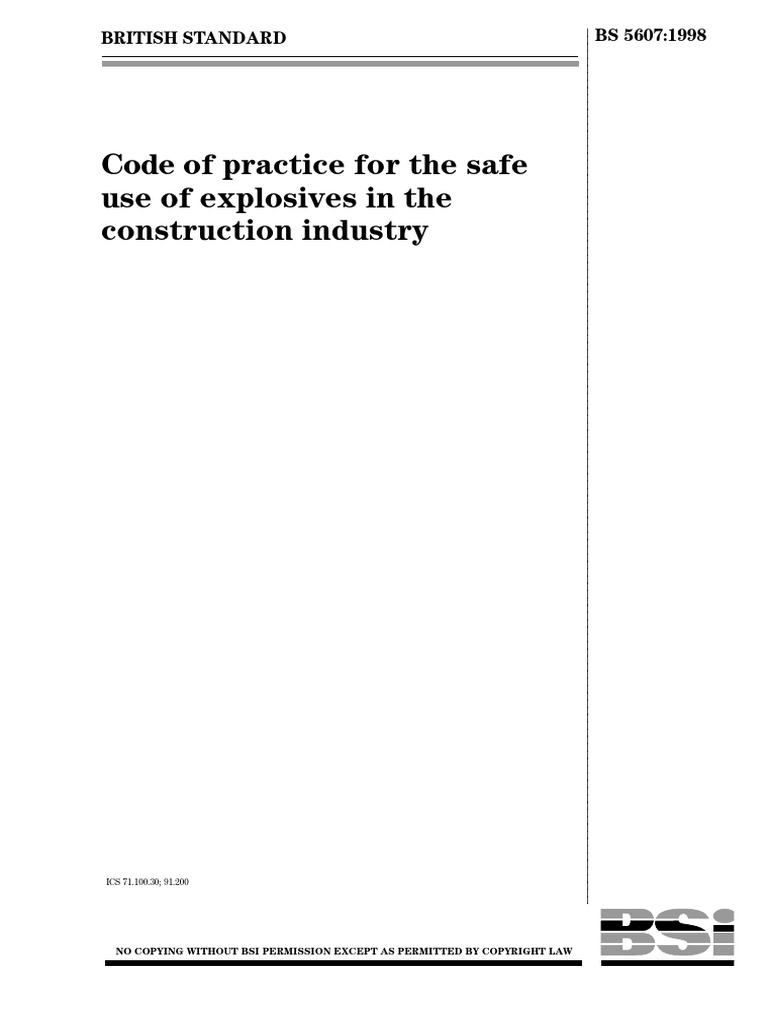BS 5607 | PDF