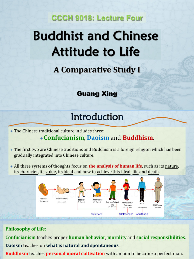 04 - Buddhist and Chinese Attitude To Life I | PDF