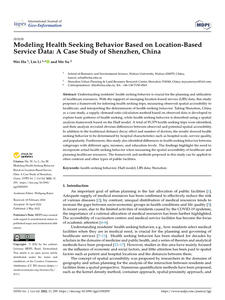Modeling Health Seeking Behavi | PDF