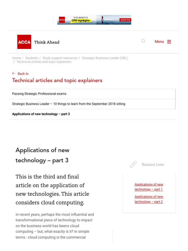 Applications of New Technology - Part 3 - ACCA Global | PDF