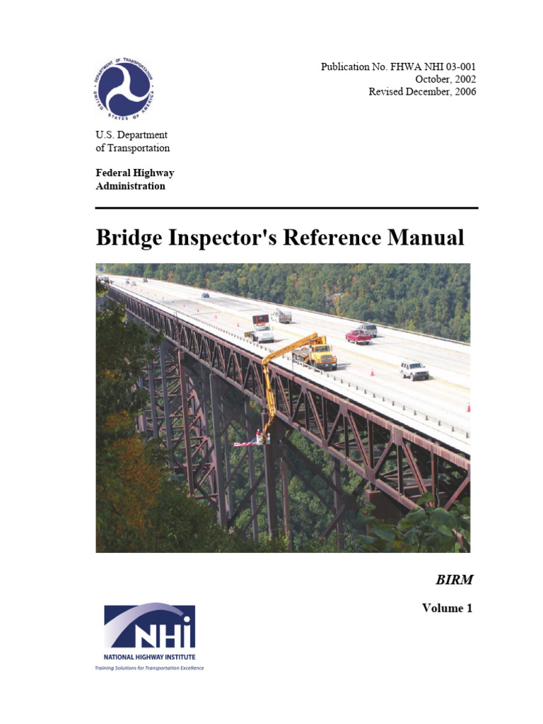 Bridge Inspector's Reference Manual | PDF