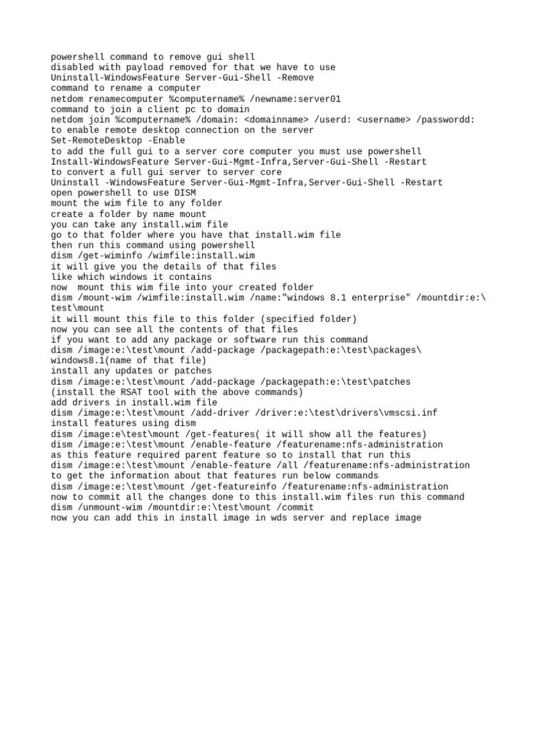 Powershell command to remove gui pdf