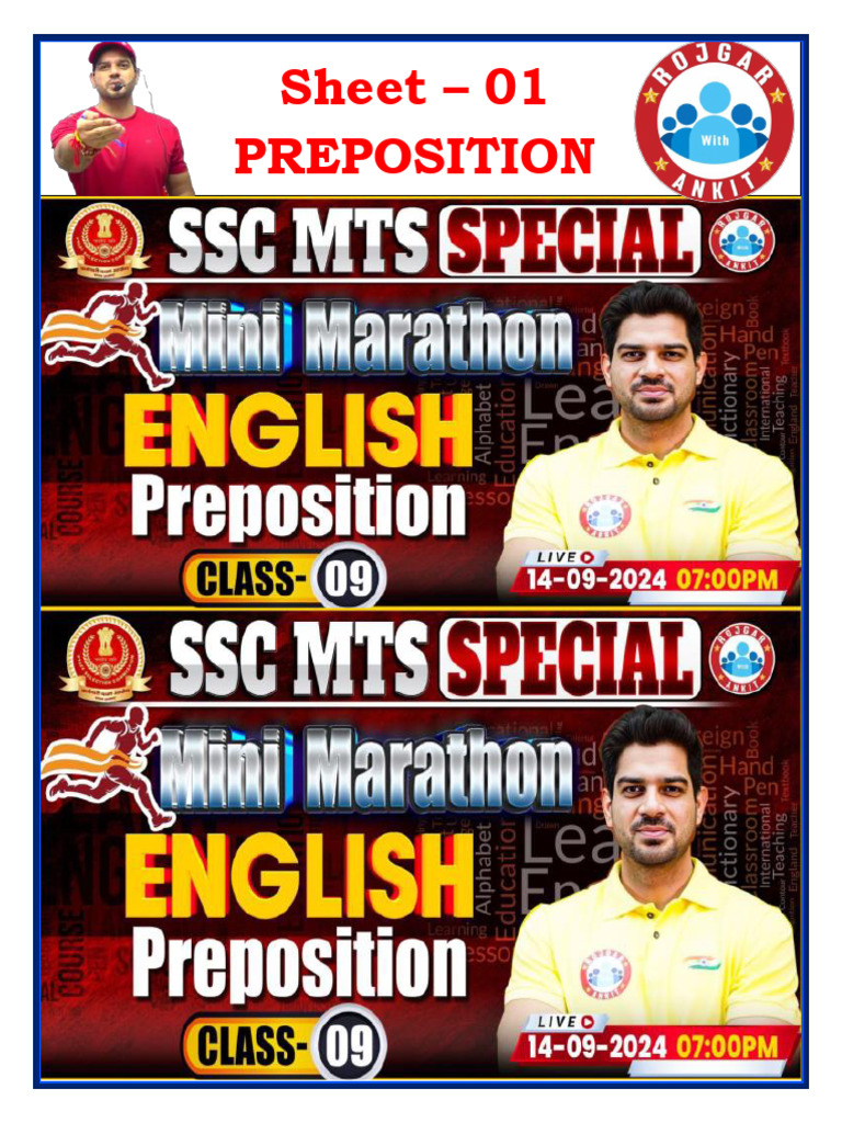Preposition Error Correction Exercises | PDF