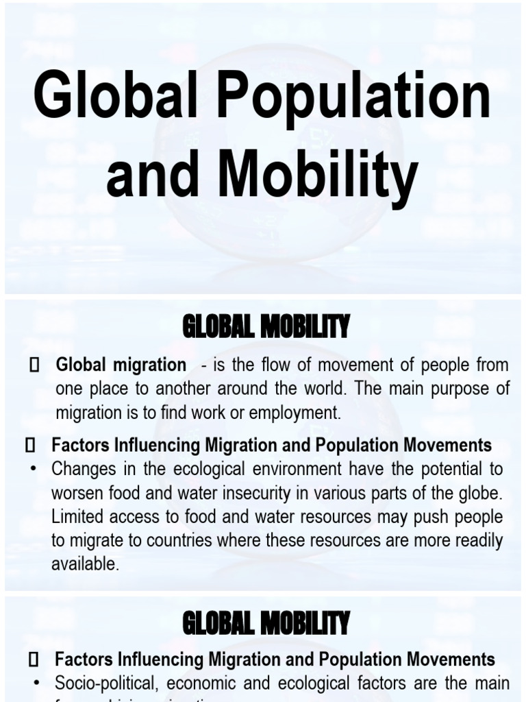 Global Population and Mobility 2 | PDF