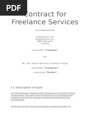 Contract for Freelance Services