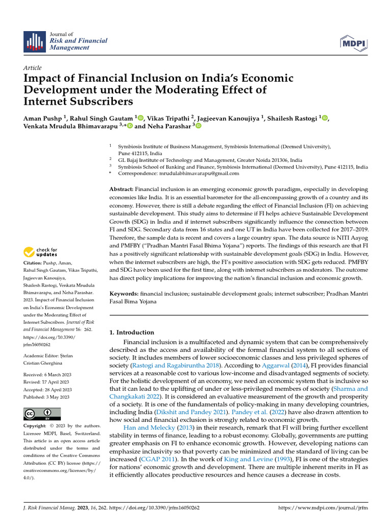 Impact of Financial Inclusion | PDF