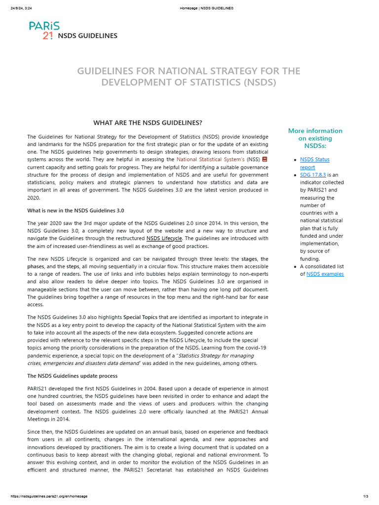 Homepage - Nsds Guidelines | PDF