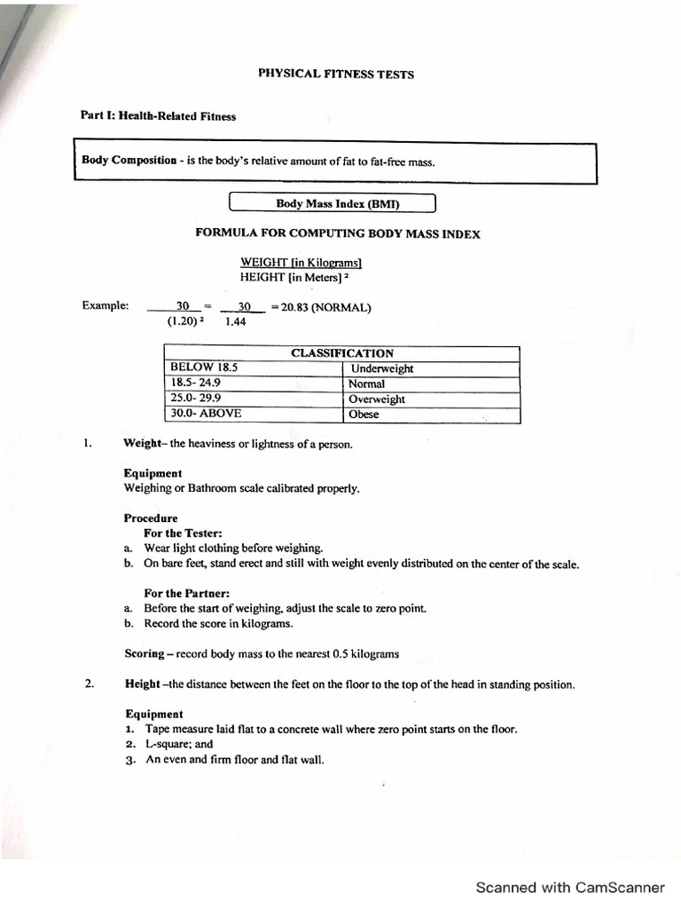 PHYSICAL-FITNESS-TEST-GUIDELINES | PDF