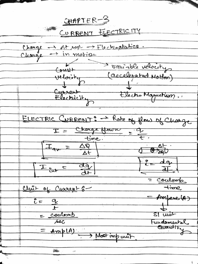 Current Electricity Part 1 | PDF