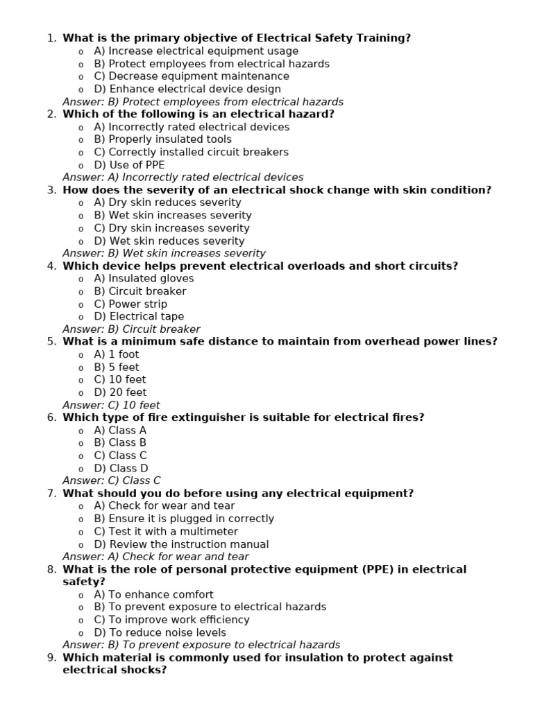 Electrical Safety Training Overview | PDF | Personal Protective ...