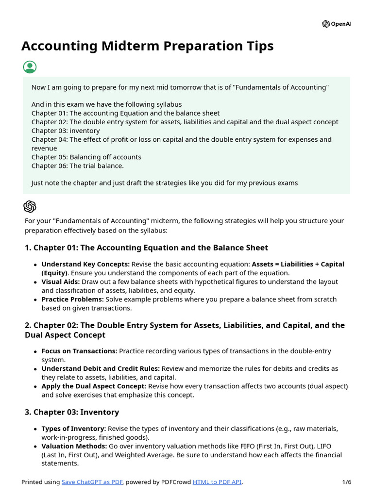 Balance Sheet Fundamental Format | PDF