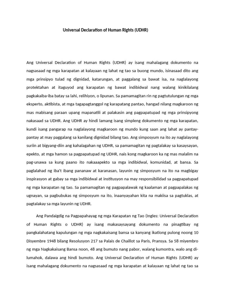Universal Declaration Of Human Rights Pdf
