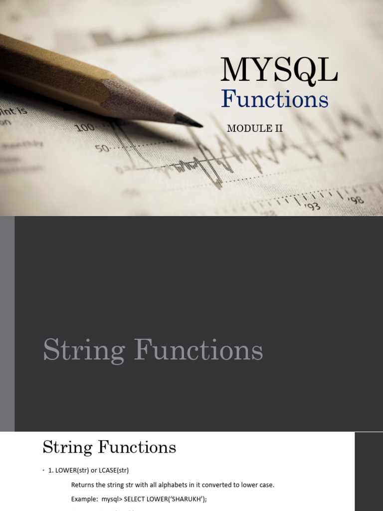 MYSQL Functions | PDF