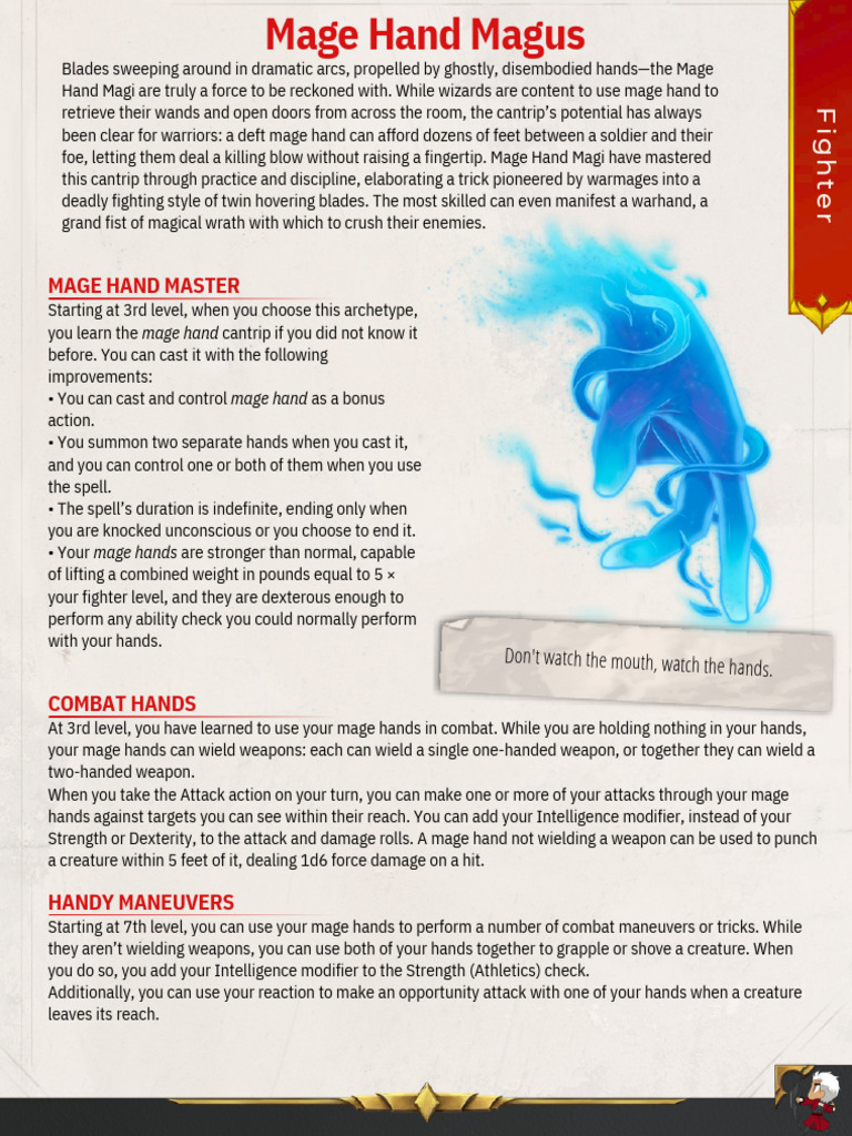 Mage Hand Magus | PDF