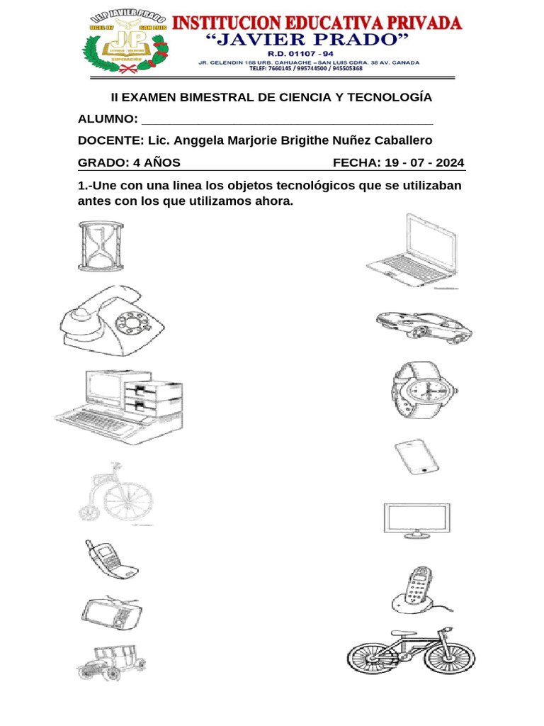 Examen Bimestral de Ciencia y Tecnología | PDF | Informática | Tecnología