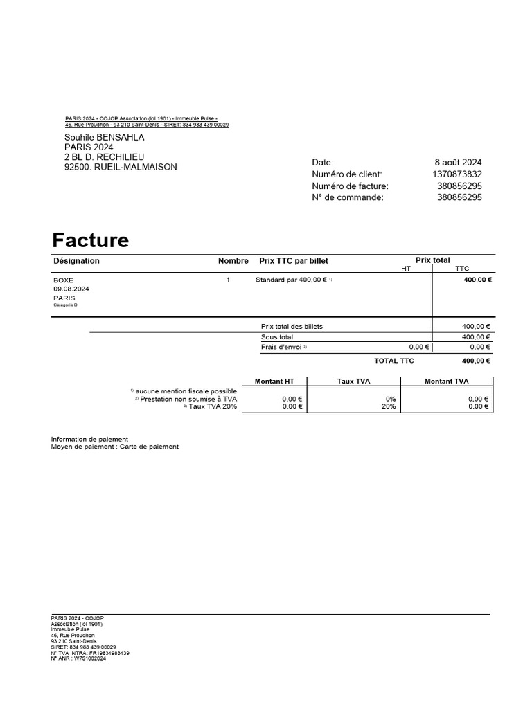 Invoice BEN | PDF