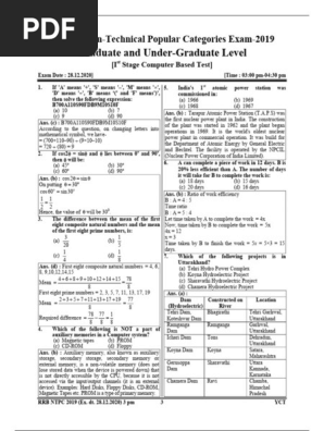 YCT 2022 RRB NTPC CBT 1st Stage Solved Papers English Medium