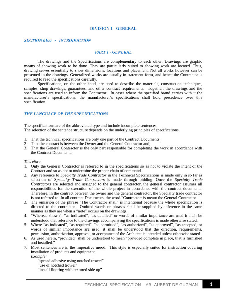 Construction Specifications Overview | PDF | Concrete | Silt