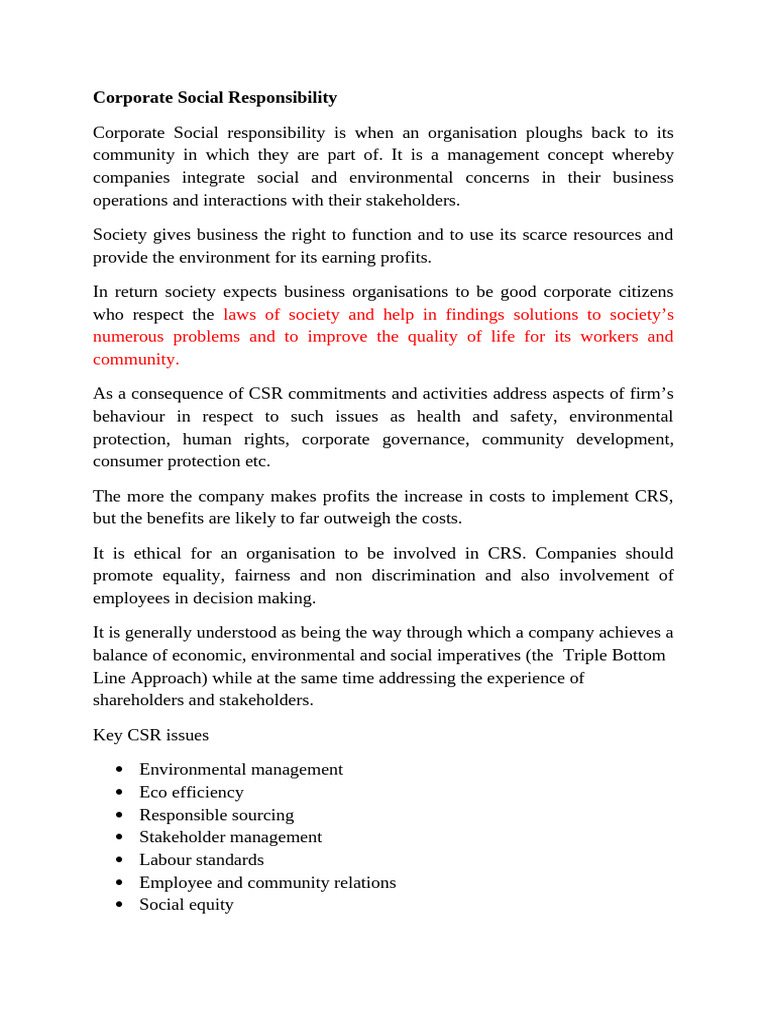 Understanding Corporate Social Responsibility | PDF | Finance & Money ...