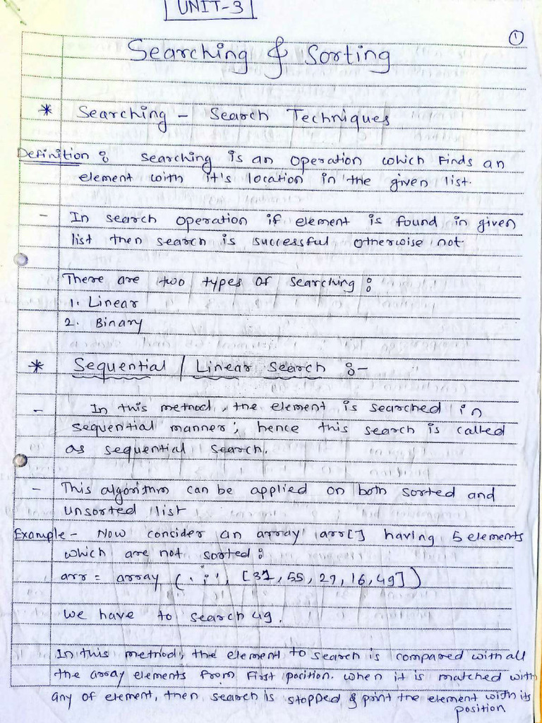 Unit-3 Fds (Handwritten Notes) - Compressed | PDF