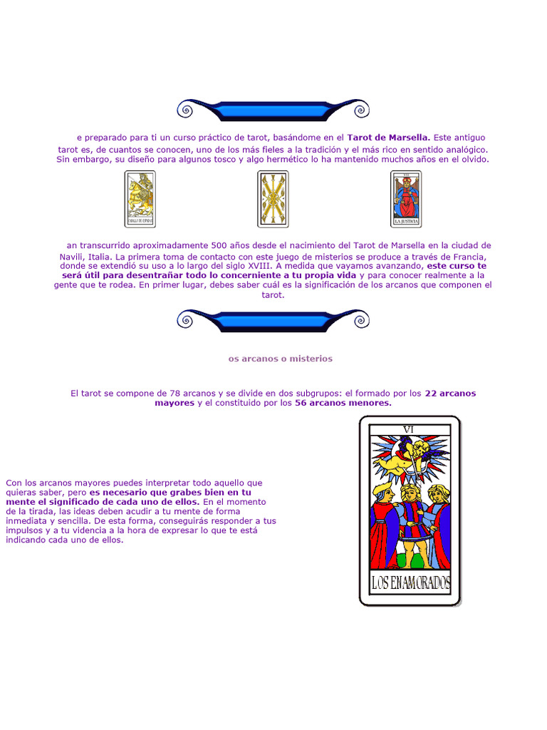 Curso de El Tarot de Marsella | PDF