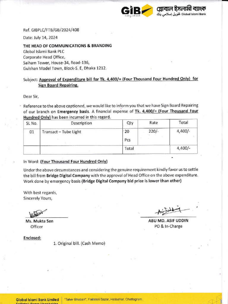 Sign Board Bill - 20240714 - 0001 | PDF
