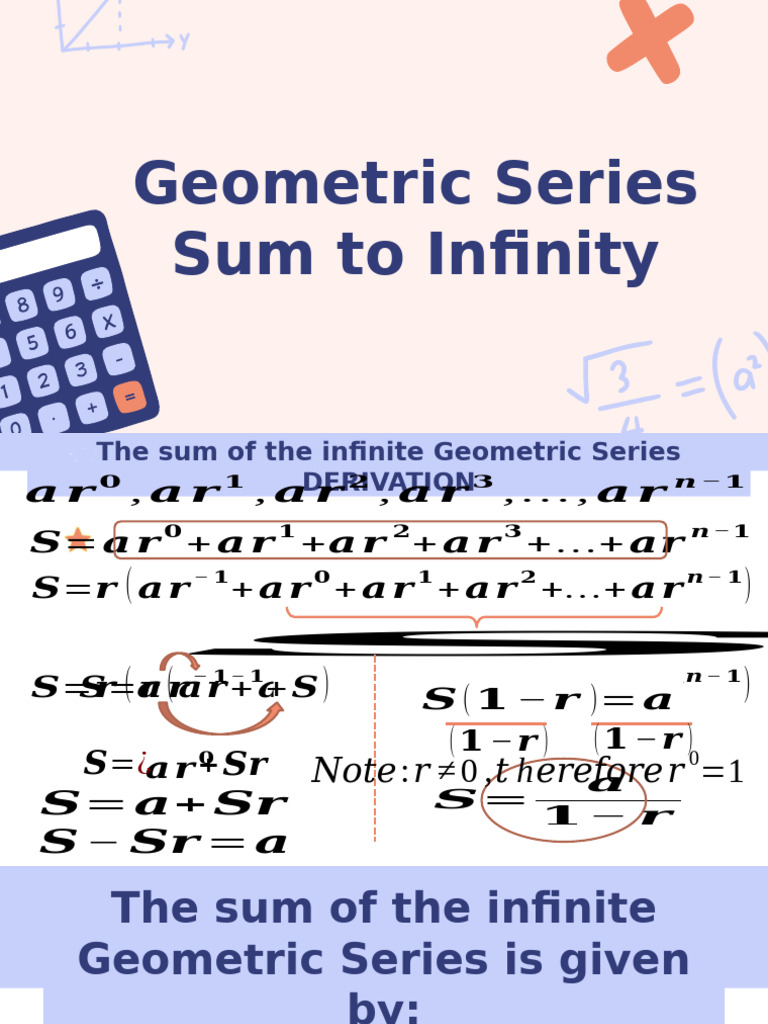 Geometric Series Sum To Infinity | PDF