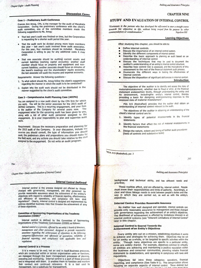 Study and Evaluation of Internal Control | PDF